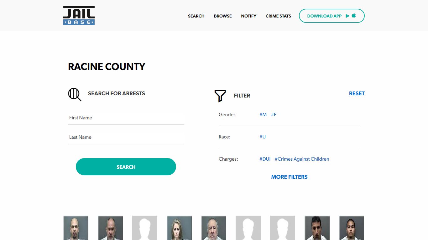 Racine County Jail Inmate Search and Mugshots | JailBase